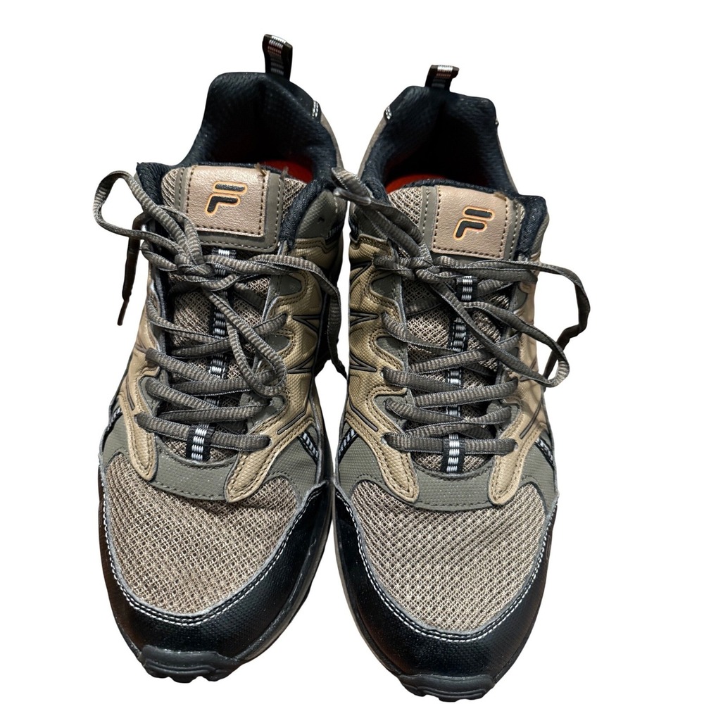 Fila Evergrand Mens 12 Trail Hiking Shoes Olive Green Brown 1JM00267-241